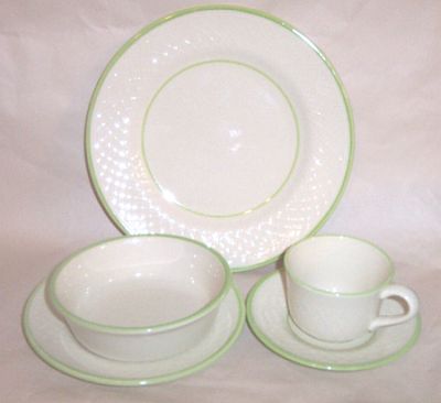 Franciscan Mint Weave 5 pc Place Setting Franciscan Mint Weave 5 pc Place Setting