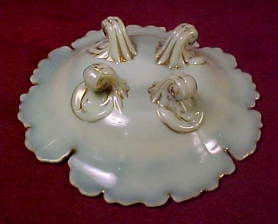 Northwood "Louis XV" Custard Butter Dish Northwood "Louis XV" Custard Butter Dish