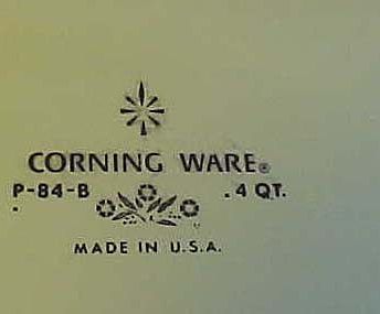 Corning Ware Cornflower 4-Quart Casserole w/Lid 1955-1988 Corning Ware Cornflower 4-Quart Casserole w/Lid 1955-1988