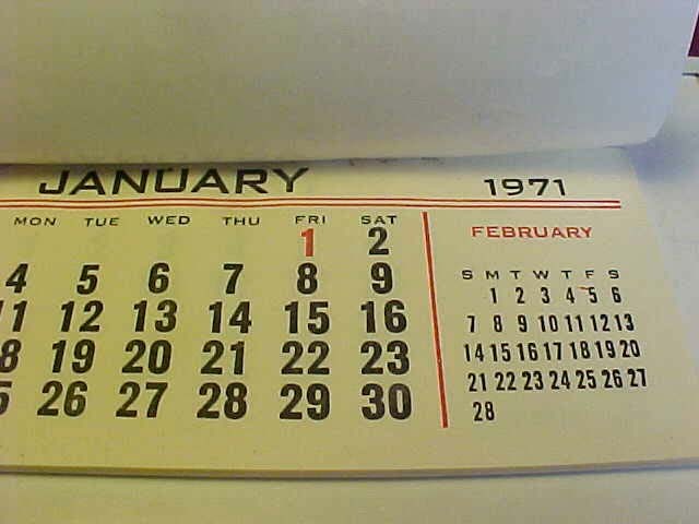 Whitney Monument Works, Fairfield, Iowa, 1971 Desk Calendar/Thermometer Whitney Monument Works, Fairfield, Iowa, 1971 Desk Calendar/Thermometer