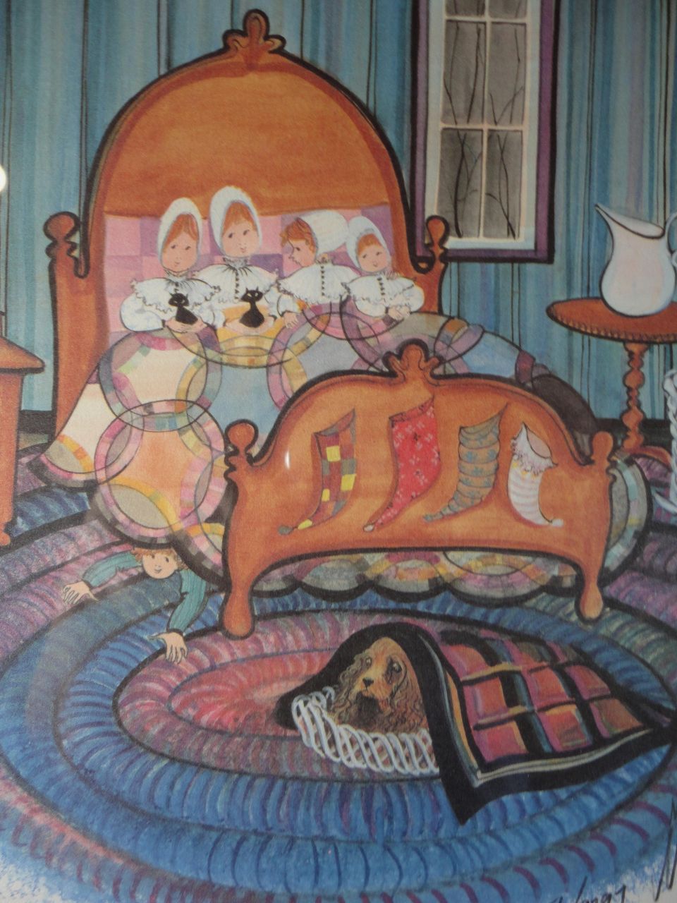 P. Buckley Moss, Framed Print "The Night Before Christmas Eve" - 1985 P. Buckley Moss, Framed Print "The Night Before Christmas Eve" - 1985
