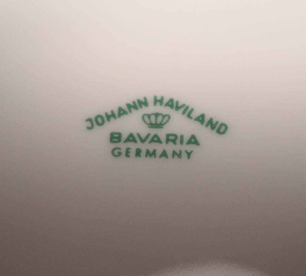 Johann Haviland "Blue Garland" Flat Cups/Saucers w/Bavarian Backstamp (2 sets of 2 available) Johann Haviland "Blue Garland" Flat Cups/Saucers w/Bavarian Backstamp (2 sets of 2 available)