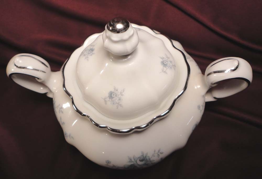 Johann Haviland "Blue Garland" Sugar Bowl and Lid Johann Haviland "Blue Garland" Sugar Bowl and Lid
