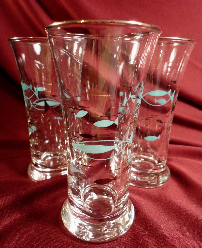 Libbey Atomic Fish (Mediterranean) Juice Glasses (8 sets of 3 available) Libbey Atomic Fish (Mediterranean) Juice Glasses (8 sets of 3 available)