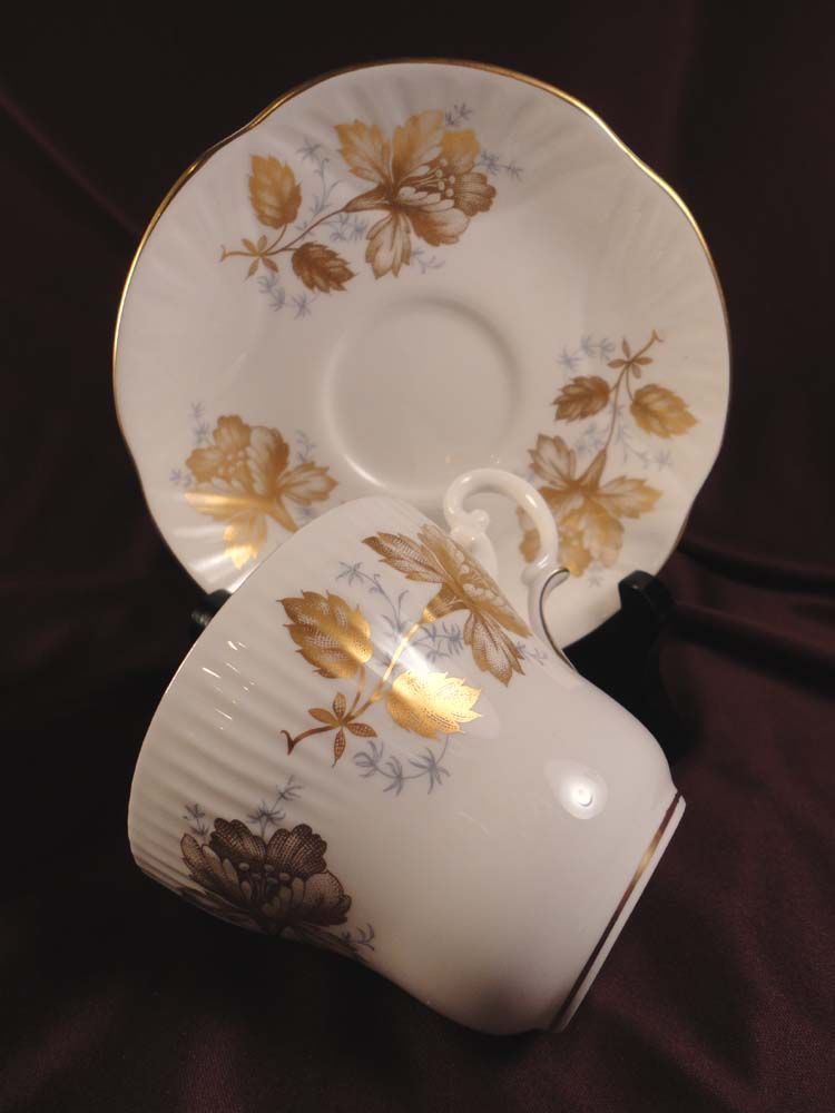 Staffordshire Fine Bone China Cup and Saucer Set Staffordshire Fine Bone China Cup and Saucer Set