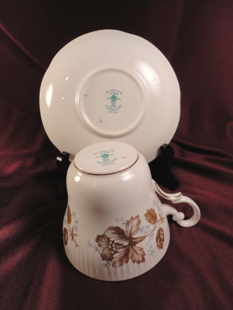 Staffordshire Fine Bone China Cup and Saucer Set Staffordshire Fine Bone China Cup and Saucer Set