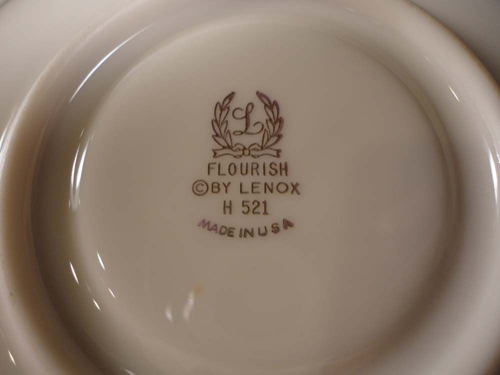 Lenox "Flourish" H521 Cup and Saucer Set Lenox "Flourish" H521 Cup and Saucer Set