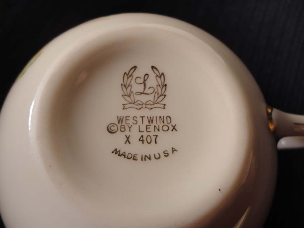 Lenox Westwind Cup and Saucer Set Lenox Westwind Cup and Saucer Set