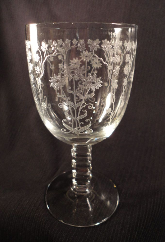 Fostoria "Manor" Goblet, #6003 Stem, #286 Etch (6 available) Fostoria "Manor" Goblet, #6003 Stem, #286 Etch (6 available)