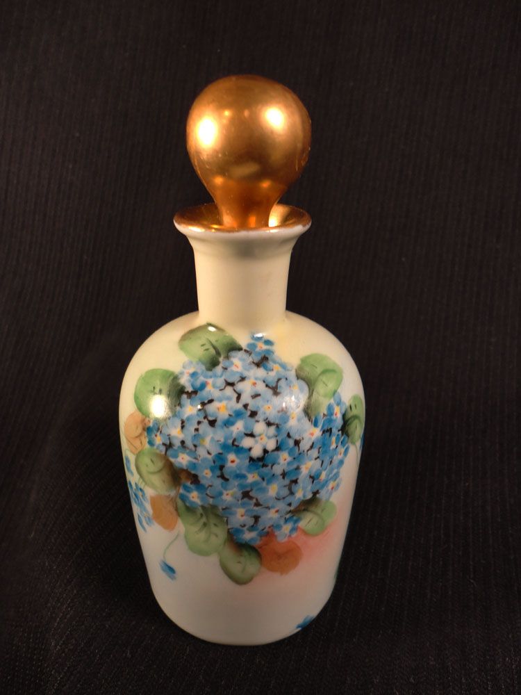 Forget-Me-Not Stoppered Cologne or Bath Oil Bottle Forget-Me-Not Stoppered Cologne or Bath Oil Bottle