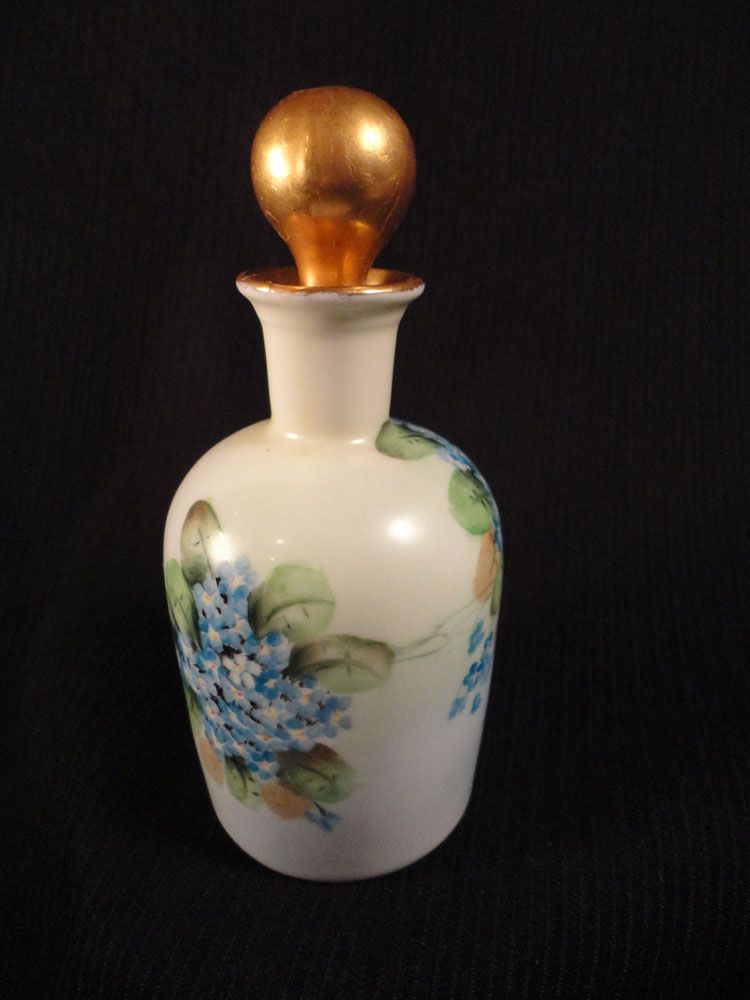 Forget-Me-Not Stoppered Cologne or Bath Oil Bottle Forget-Me-Not Stoppered Cologne or Bath Oil Bottle