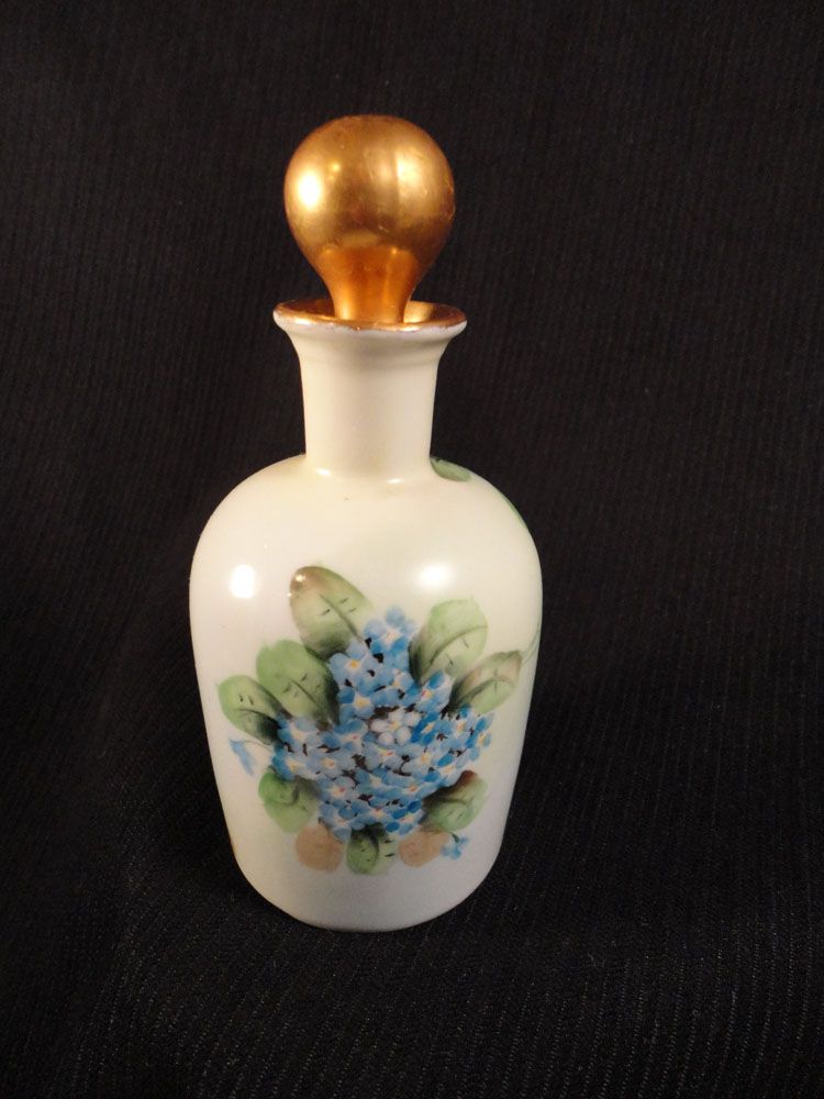 Forget-Me-Not Stoppered Cologne or Bath Oil Bottle Forget-Me-Not Stoppered Cologne or Bath Oil Bottle