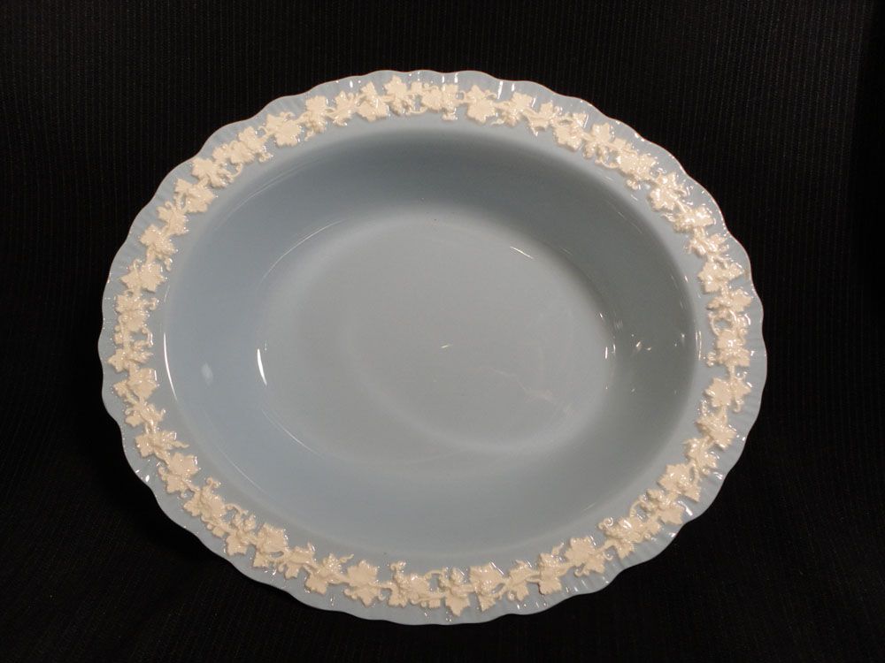 Wedgwood's Embossed Queen's Ware Oval Serving Bowl Wedgwood's Embossed Queen's Ware Oval Serving Bowl