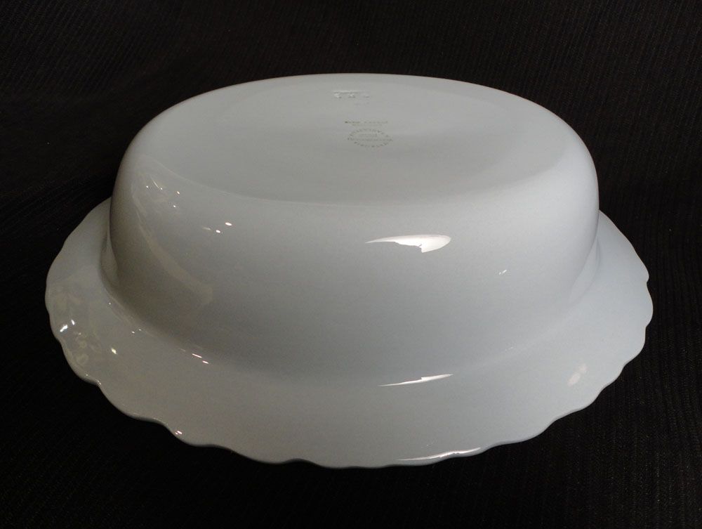 Wedgwood's Embossed Queen's Ware Oval Serving Bowl Wedgwood's Embossed Queen's Ware Oval Serving Bowl