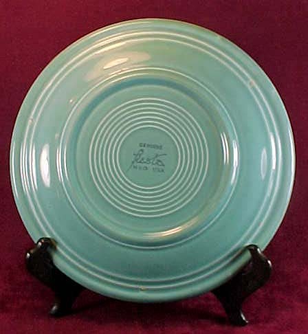 Homer Laughlin's Fiesta, Turquoise Dinner Plate Homer Laughlin's Fiesta, Turquoise Dinner Plate