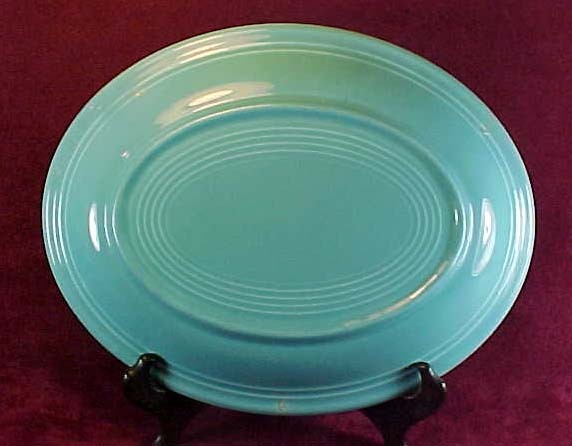 Fiesta by Homer Laughlin, Turquoise Oval 12 1/2" Platter Fiesta by Homer Laughlin, Turquoise Oval 12 1/2" Platter