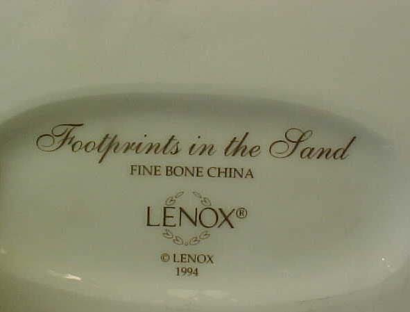 Lenox Bone China Figurine, Footprints in the Sand Lenox Bone China Figurine, Footprints in the Sand