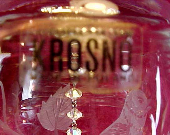 Krosno Poland Crystal Bell w/Bird Krosno Poland Crystal Bell w/Bird