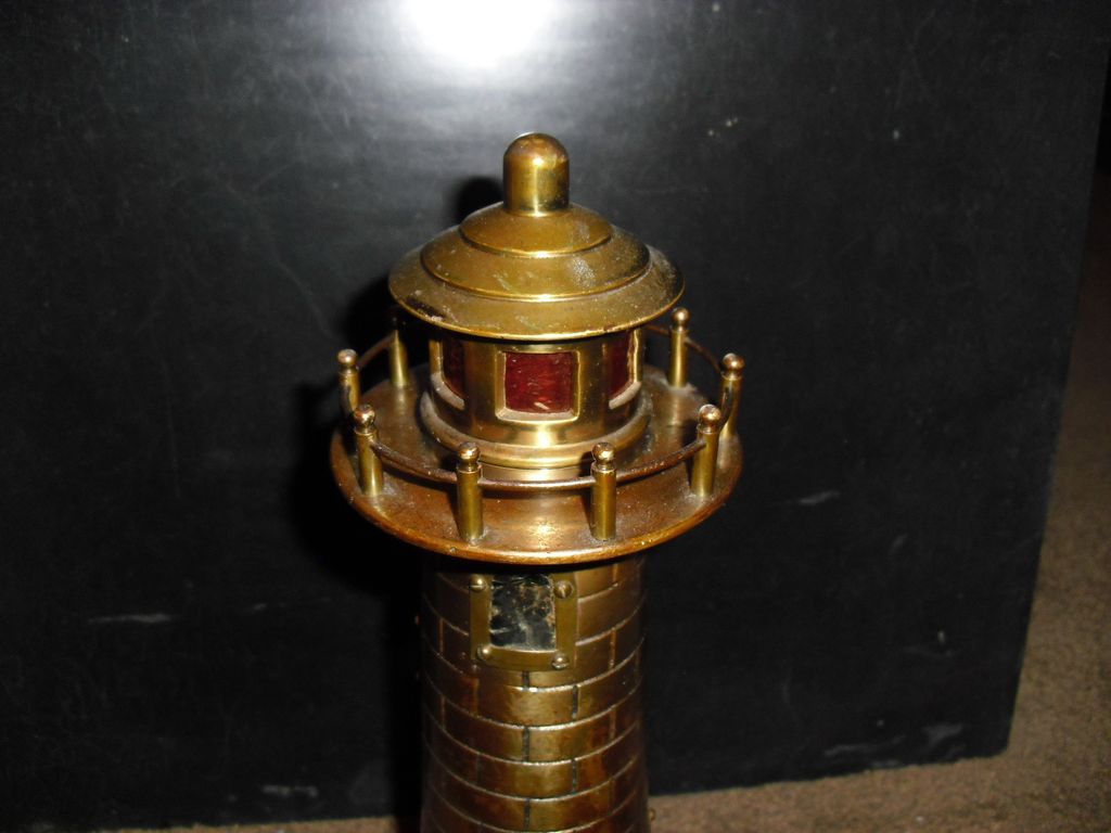 Cast Bronze Lighthouse Lamp Night Light from sherlocksantiquelights