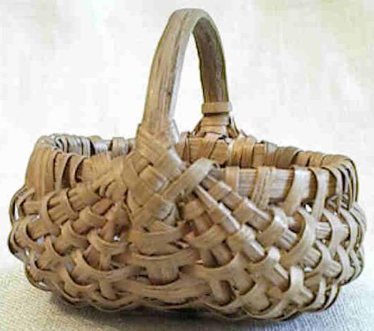 Antique Early Miniature Splint Buttocks Basket Antique Early Miniature Splint Buttocks Basket
