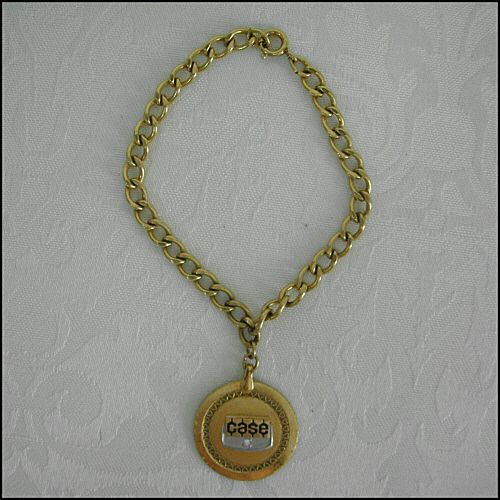 Nice Vintage Gold Filled CASE Advertising Bracelet With Small Diamond Chip Nice Vintage Gold Filled CASE Advertising Bracelet With Small Diamond Chip