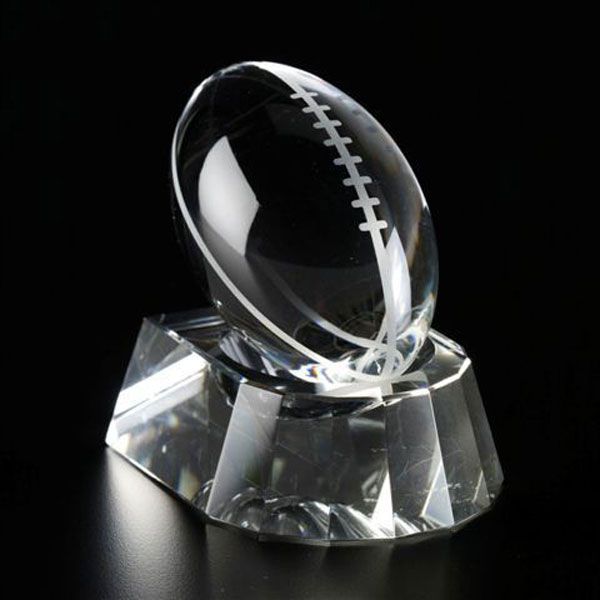 crystal football trophy