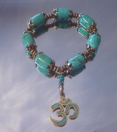 Turquoise OM Charm Bracelet Turquoise OM Charm Bracelet