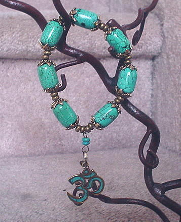 Turquoise OM Charm Bracelet Turquoise OM Charm Bracelet