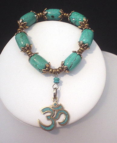 Turquoise OM Charm Bracelet Turquoise OM Charm Bracelet