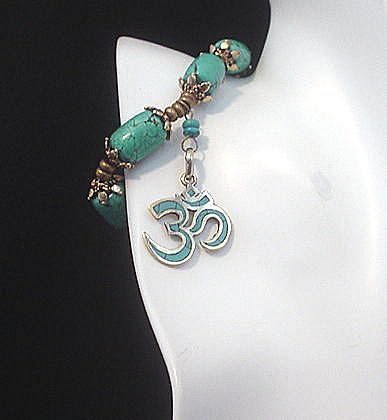 Turquoise OM Charm Bracelet Turquoise OM Charm Bracelet