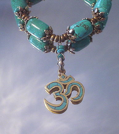 Turquoise OM Charm Bracelet Turquoise OM Charm Bracelet