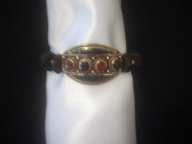 Tibetan Resin Coral Beach Glass Bracelet Tibetan Resin Coral Beach Glass Bracelet