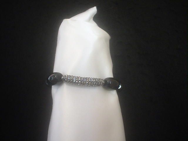 Black Onyx and Hematite Studded Bracelet Black Onyx and Hematite Studded Bracelet
