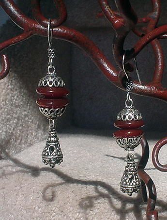 Turkish Sterling Silver Carnelian Teardrop Earrings Turkish Sterling Silver Carnelian Teardrop Earrings