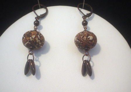 Agate Bronze Earrings Agate Bronze Earrings