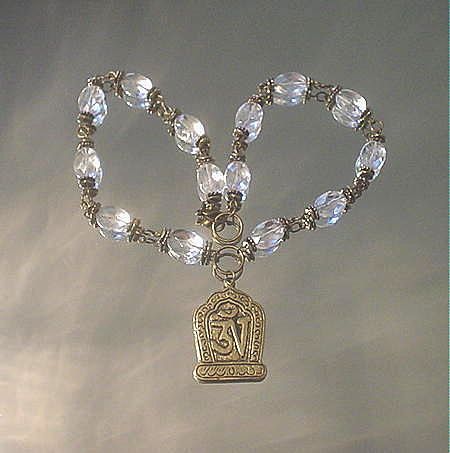 Rock Crystal Quartz OM Necklace Rock Crystal Quartz OM Necklace