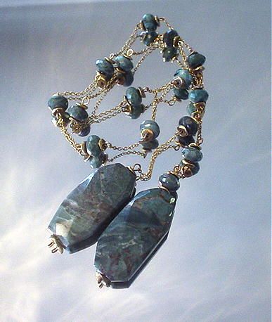 Fancy Jasper Lariat Necklace Fancy Jasper Lariat Necklace