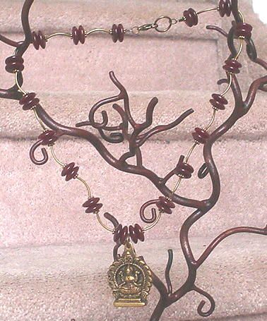 Goddess Lakshmi and Carnelian Necklace Goddess Lakshmi and Carnelian Necklace