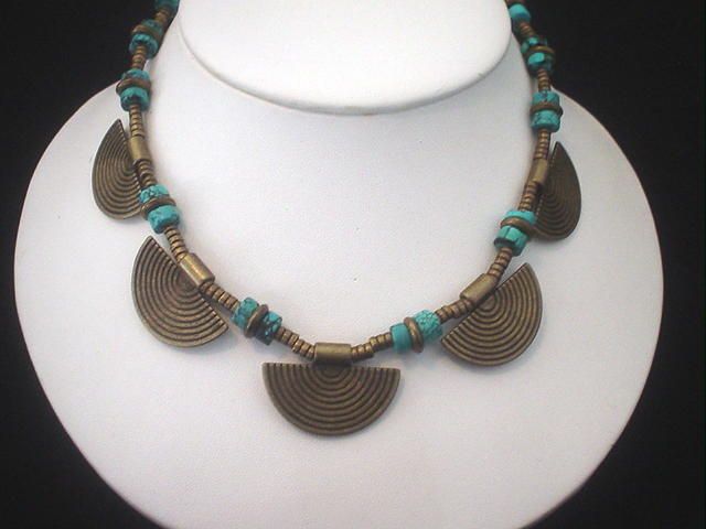 Turquoise Tribal Shield Necklace Turquoise Tribal Shield Necklace