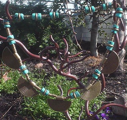 Turquoise Tribal Shield Necklace Turquoise Tribal Shield Necklace