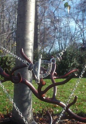 Marcasite and Sterling Silver Lariat Style Necklace Marcasite and Sterling Silver Lariat Style Necklace