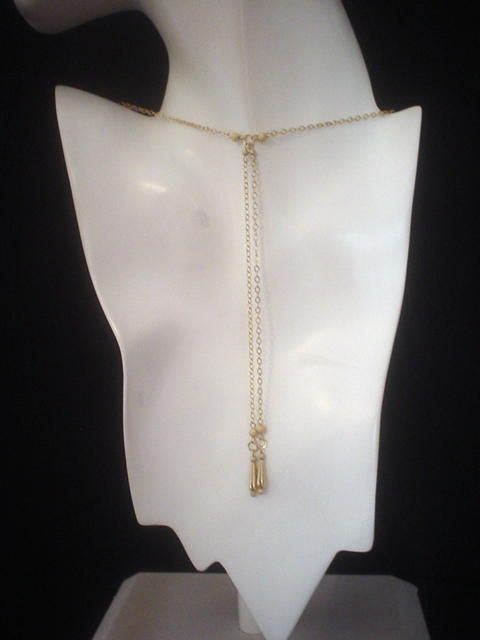 Linear 14kt Gold Fill Stardust Lariat Style Necklace Linear 14kt Gold Fill Stardust Lariat Style Necklace