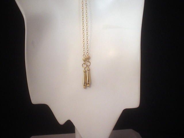 Linear 14kt Gold Fill Stardust Lariat Style Necklace Linear 14kt Gold Fill Stardust Lariat Style Necklace