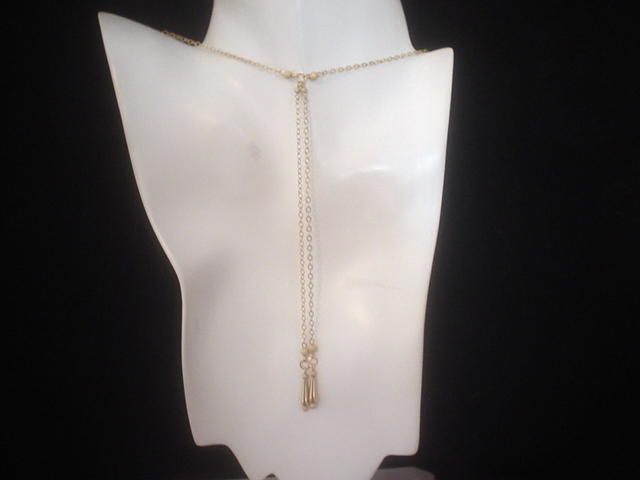 Linear 14kt Gold Fill Stardust Lariat Style Necklace Linear 14kt Gold Fill Stardust Lariat Style Necklace
