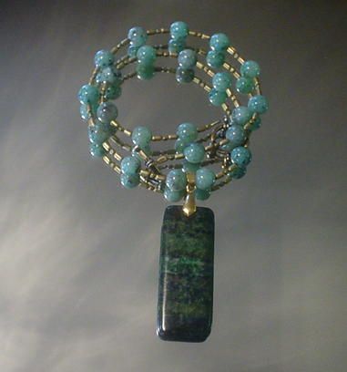 Lapis Chrysocolla and Cuprite Necklace Lapis Chrysocolla and Cuprite Necklace