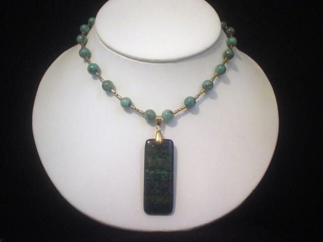 Lapis Chrysocolla and Cuprite Necklace Lapis Chrysocolla and Cuprite Necklace