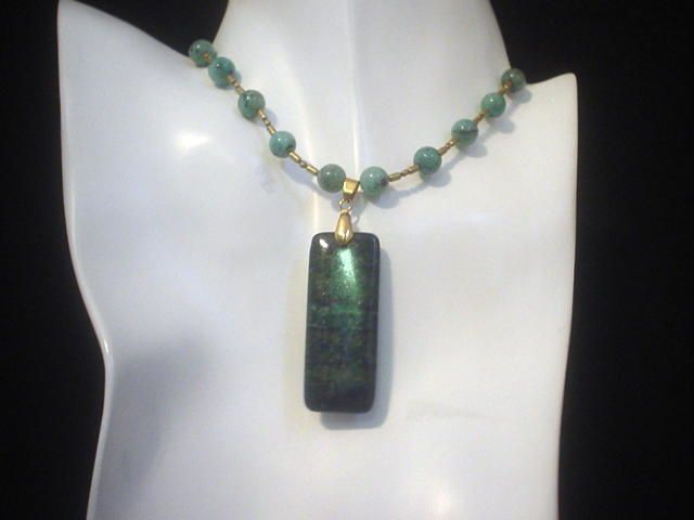 Lapis Chrysocolla and Cuprite Necklace Lapis Chrysocolla and Cuprite Necklace