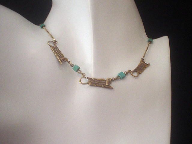 Egyptian Sphinx Turquoise Necklace Egyptian Sphinx Turquoise Necklace