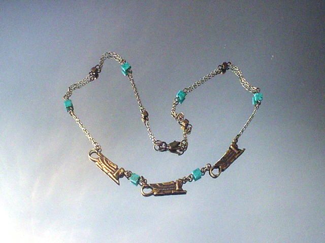 Egyptian Sphinx Turquoise Necklace Egyptian Sphinx Turquoise Necklace