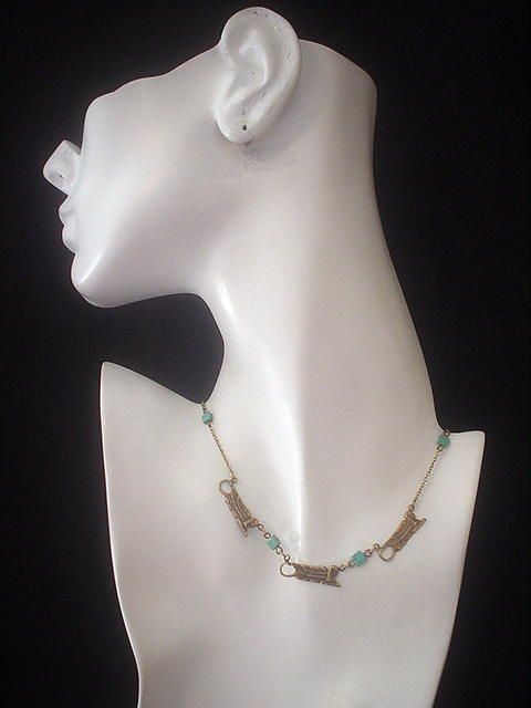 Egyptian Sphinx Turquoise Necklace Egyptian Sphinx Turquoise Necklace